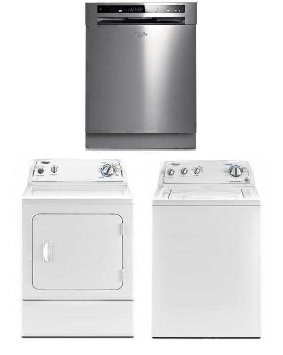 WHIRLPOOL HOME APPLIANCES SET WASHER AND DRYER AND DISHWAHER 220240 VOLTS 50HZ PACKAGE 4,