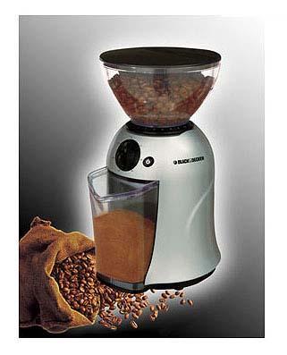 BLACK+DECKER Burr Mill Coffee Grinder, Black