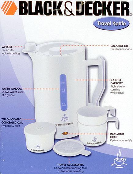 Black and sales decker travel kettle