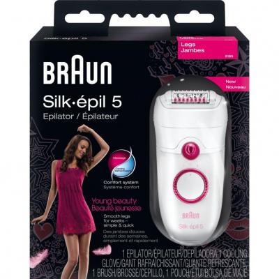 Braun 5185+FG1100 Silk Epil Epilator & Bikini Styler Pink & Gray 220-240 Volts