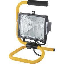 EWI EW010 Portable 500W Halogen Floodlight, White & Black Stand 220Volt 50/60Hz