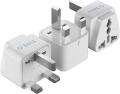 PACK OF 25- SS414 - UK 3 PRONG UNIVERSAL PLUG ADAPTER