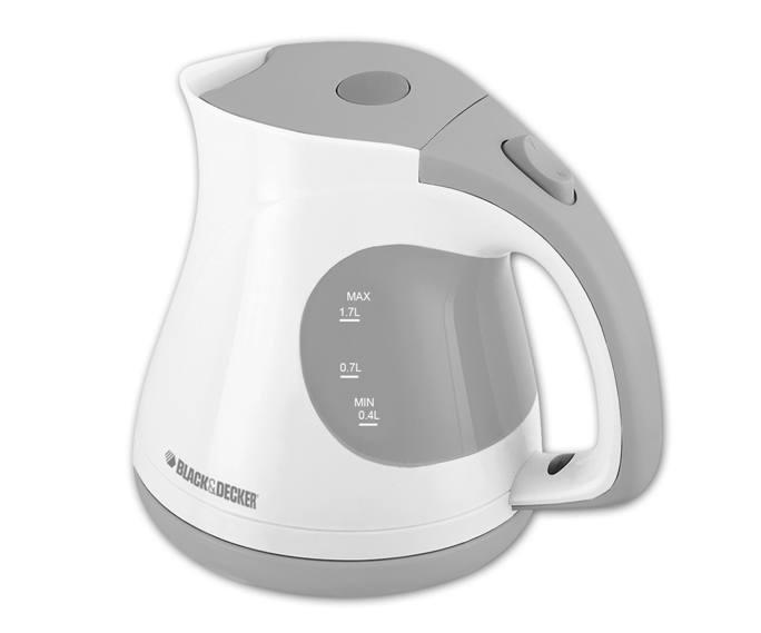 Black & Decker 1.7L Concealed Coil Kettle, White