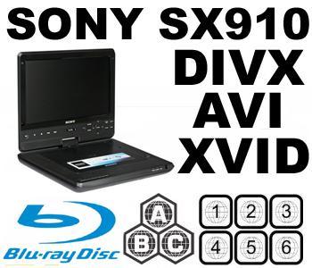 sony bdp-sx910 portable region free code free blu ray dvd player for