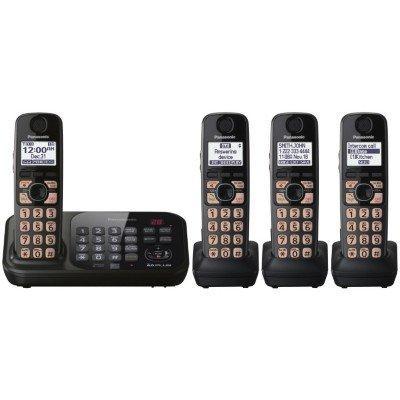 Panasonic KX-TG234 SK Dect 6.0 Plus Expandable Digital Cordless Phone System with 4 Handsets 110-240 VOLTS
