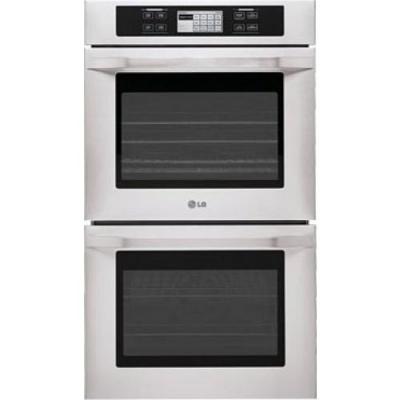 LG LSWD305ST Studio Series 9.4 Double Wall Oven with 4 Convection Options, LCD SmoothTouch Controls Stainless Steel Factory Refurbished (For USA)