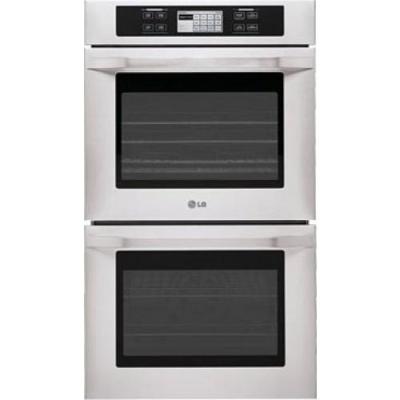 LG LSWD305ST Studio Series 9.4 Double Wall Oven with 4 Convection Options, LCD SmoothTouch Controls Stainless Steel Factory Refurbished (For USA)