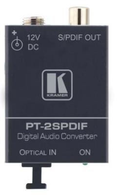Kramer PT-2SPDIF TOSLINK to S/PDIF Digital Audio Format Converter 110 Volts Only for use in USA