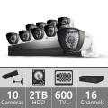 SAMSUNG SDSP-5100N/US 16ch Security 10 Camera System 110 - 2240 VOLTS