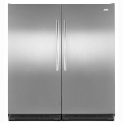 Whirlpool 5VEL88TRAS Refrigerator And Whirlpool 5VEV188NAS Upright Freezer 220-240 Volt 50/60 Hertz NOT FOR USA