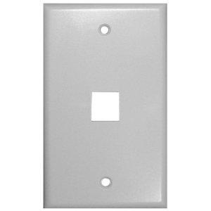 VANCO 820101 1 PORT KEYSTONE WALL PLATE (WHITE) EACH