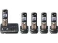 Panasonic KXTG385 Five Cordless Telephone with Digital Answering System, DECT 6.0