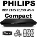 PHILIPS BDP-2185 Wi-Fi, 2D/3D Multi Region MultiZone All Region Blu Ray DVD Disc Player 110-220 VOLTS