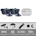 Samsung SDC5440BCD Weatherproof Night Vision Camera BNC Double Pack 110 - 240 VOLTS
