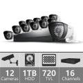Samsung  SDS-P5122N 16ch 960H Security Camera System 110-220 volts