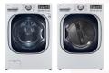 LG WM4070HWA 4.3 cu. ft. Ultra Large Capacity TurboWash Washer / DLEX4070W 7.4 Cu. Ft. Electrics Steam Dryer-White Factory Refurbished.