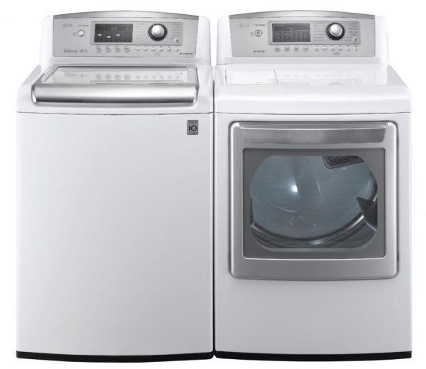 Lg Wt5170hw 4 7 Cu Ft Top Load Washer W Waveforce Coldwash Lg Wt5170hw 4 7 Cu Ft Top Load Washer W Waveforce Coldwash Dlex5170w 3 Steam Electric Dryer White Factory Refurbished