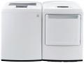 LG WT1101CW 4.3 cu. ft. Top Load Washer / DLG1102W 7.3 Cu. Ft. Gas Front Control Dryer-White : Factory Refurbished.