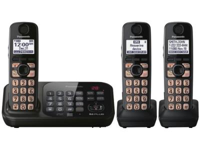 Panasonic KX-TG4743B DECT 6.0 Cordless Phone with 3 Handsets FOR 110-220 VOLTS