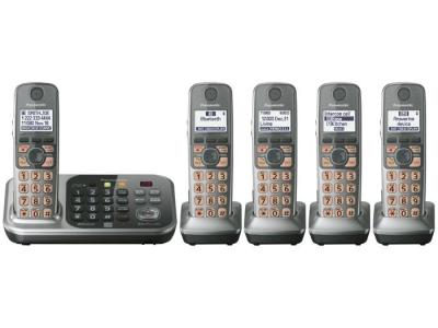 Panasonic KX-TG7745S five handset  cordless phone 220-240 volts 50/60 hz