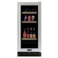 Marvel 3BARM-BS-G-R Wine & Beverage Cooler Black Cabinet, Stainless Frame Glass Door, Right Hinge