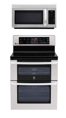 LG LDE3017ST, LMV1813ST Oven Range & Over the Range Microwave Set REFURBISHED (FOR USA )