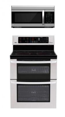 LG LDE3035ST, LMV1683ST Oven Range & Over the Range Microwave Set FACTORY REFURBISHED (ONLY FOR USA)