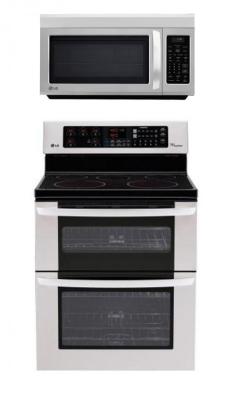 LG LDE3035ST, LMV1813ST Oven Range & Over the Range Microwave Set FACTORY REFURBISHED (ONLY FOR USA)