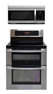 LG LDE3037ST, LMV1683ST Oven Range & Over the Range Microwave Set FACTORY REFURBISHED (ONLY FOR USA)