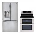 LG LFX31925ST, LDE3017ST Refrigerator and Double Oven Range Set FACTORY REFURBISHED (FOR USA)