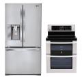 LG LFX31945ST, LDE3017ST Door-in-DoorRefrigerator and Oven Range Set FACTORY REFURBISHED (FOR USA)