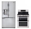 LG LFX31945ST, LDG3036ST Refrigerator and Gas Double Oven Range Set FACTORY REFURBISHED (ONLY FOR USA)