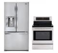 LG LFX31945ST, LRE3083ST Door-in-Door Refrigerator and Oven Range Set FACTORY REFURBISHED (FOR USA)