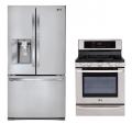 LG LFX31945ST, LRG3095ST Refrigerator and Gas Oven Range Set  FACTORY REFURBISHED FOR USA