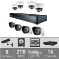 Samsung  SDH-P5081D 16ch Hybrid Pack w/ 4 HD Dome Cameras 110-220 volts