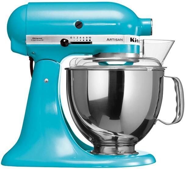 KitchenAid Artisan 5KSM175PSECL 5 Qt. Stand Mixer (Crystal Blue) with TWO  Bowls & Flex Edge Beater 220 VOLTS NOT FOR USA