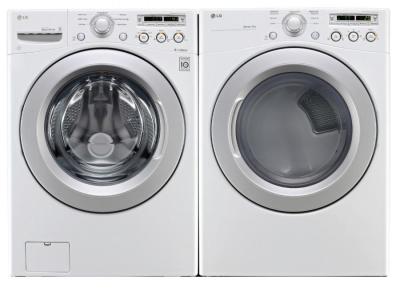 LG WM3050CW / DLG3051W Front Load Washer & Gas Dryer Set FACTORY REFURBISHED (ONLY FOR USA)