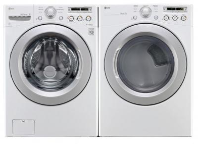LG WM3050CW / DLG3051W Front Load Washer & Gas Dryer Set FACTORY REFURBISHED (ONLY FOR USA)