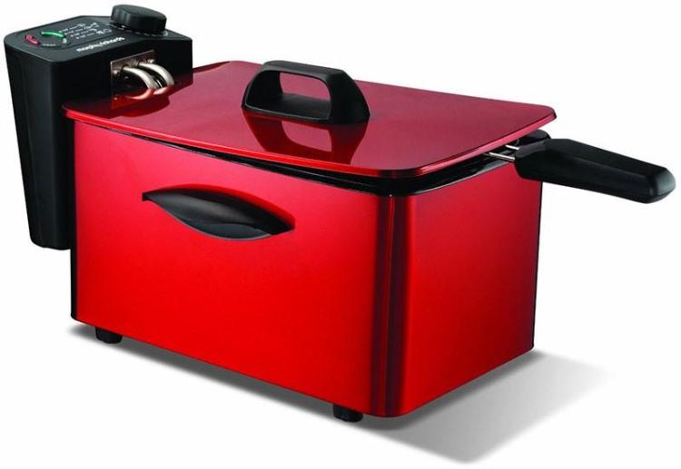 morphy richards 45083 accents deep fryer 220 240 volts, red