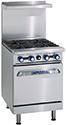 Imperial IMIR4 3Phase, COMMERCIAL GAS COOKING RANGES 220-240 Volts/ 50 Hz