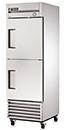 True TRTS23-2 Commercial Solid Half Swing Door Stainless Steel Refrigerator 220-240 Volt/ 50 Hz