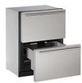 U-line 3060DWRS 60 cm Solid Refrigerator Drawers 220-240 Volt/ 50 Hz