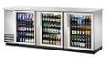 True TRTBB3GSLD Commercial Glass Swing Door Stainless Steel Back Bar Cooler with LED Lighting 220-240 Volt/ 50 Hz