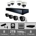 Samsung  SDH-P4041ND - 8ch Hybrid Pack w/ 4 HD Dome and 4 SD Bullet Cameras 110-220 volts