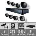 Samsung SDH-P4041B - 8ch Hybrid Pack w/ 4 HD Bullet and 4 SD Bullet Cameras 110-220 volts