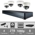 Samsung SDH-P4041D - 16ch Hybrid pack w/ 4 HD Dome Cameras 110-220 volts