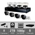 Samsung SDH-P4041HH - 8ch Hybrid Variety Pack w/ 4 HD & 4 SD Cameras 110-220 volts