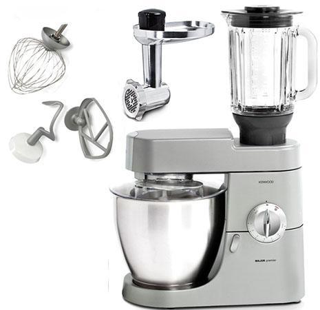 Kenwood Premier Stand Mixer Plus Glass Blender & SS Grinder 220-240