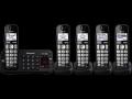 Panasonic KX-TGE245B 1.9 GHz DECT 6.0 5X Handsets Expandable Digital Cordless Answering System with 5 Handsets Integrated Answering Machine 110-220 VOLTS