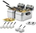 Waring WAWDF1000DEEX Commercial Electric Double Deep Fryer 220-240 Volt/ 50 Hz
